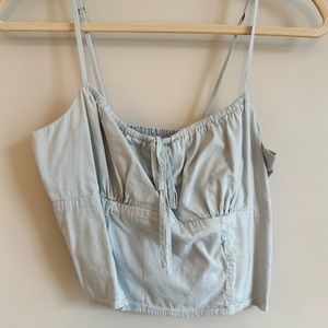 Corset tank with front tie